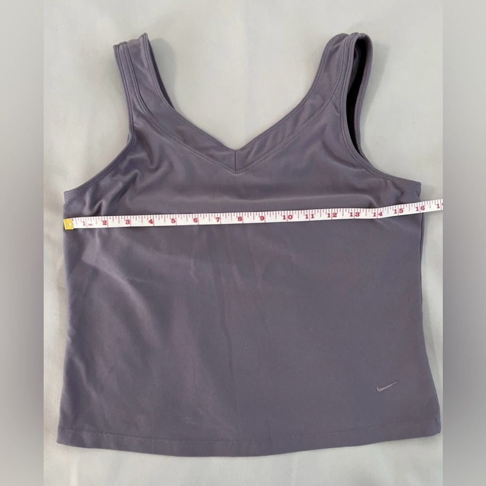 Nike Women's Sleeveless  Dri Fit Tank Top Athletic Purple Logo‎ Size L - Picture 4 of 9